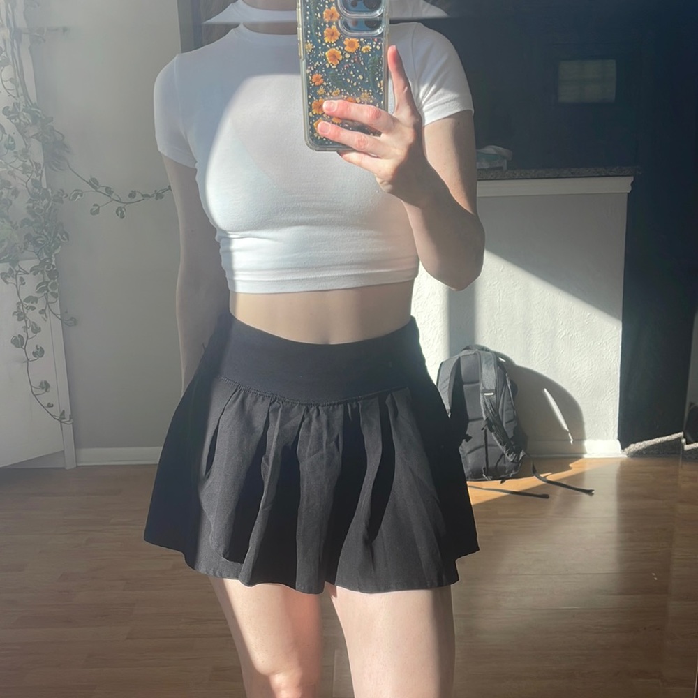 JoyLab Black High Waisted Tennis Skirt